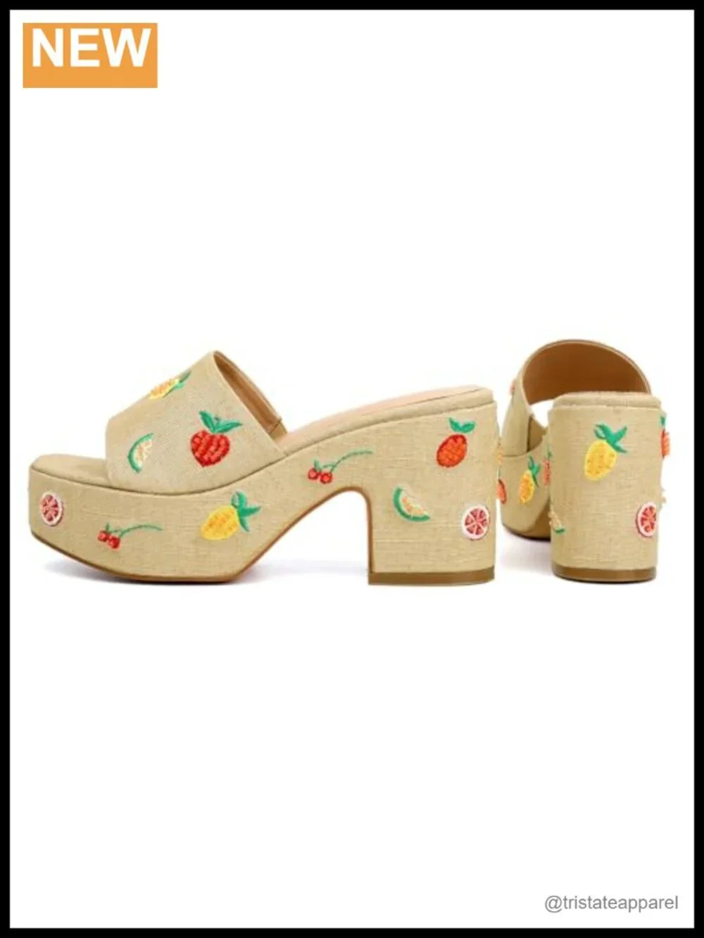 Women's Raffia Espadrille Platform Mule Sandals, Open Toe Chunky Block Heel,